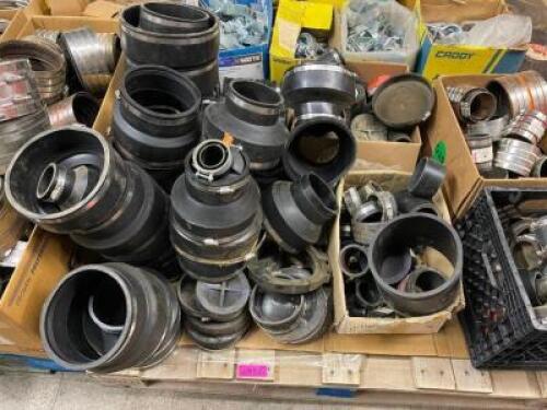 DESCRIPTION: PALLET AND CONTENTS - ASSORTED PLUMBING HARDWARE. ADDITIONAL INFORMATION SEE ADDITIONAL IMAGES. LOCATION: WAREHOUSE THIS LOT IS: ONE MONE