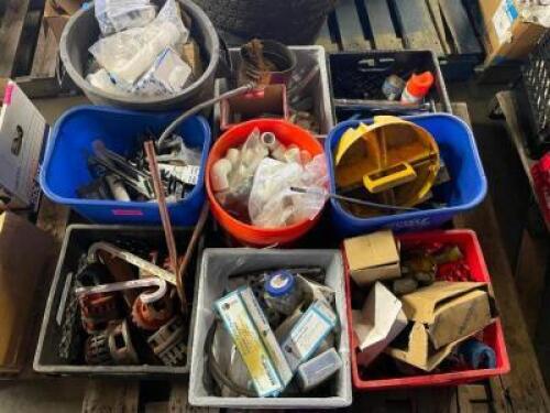 DESCRIPTION: PALLET AND CONTENTS - ASSORTED PLUMBING HARDWARE. ADDITIONAL INFORMATION SEE ADDITIONAL IMAGES. LOCATION: WAREHOUSE THIS LOT IS: ONE MONE