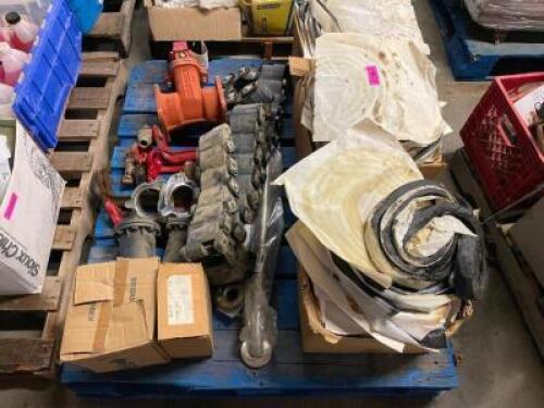 DESCRIPTION: PALLET AND CONTENTS - ASSORTED PLUMBING HARDWARE. ADDITIONAL INFORMATION SEE ADDITIONAL IMAGES. LOCATION: WAREHOUSE THIS LOT IS: ONE MONE