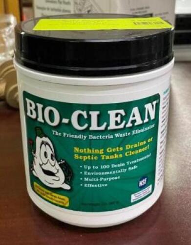 DESCRIPTION: (8) 2 LB. CONTAINERS OF BIO-CLEAN BACTERIA WASTE ELIMINATOR LOCATION: SHOWROOM 2 QTY: 8