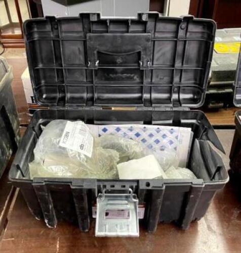 DESCRIPTION: TOOL BOX WITH ASSORTED PLUMBING PARTS AS SHOWN LOCATION: SHOWROOM 2 QTY: 1