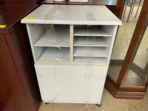 DESCRIPTION: 24" ROLL ABOUT COMPOSITE WOOD ORGANIZER. LOCATION: SHR2 QTY: 1