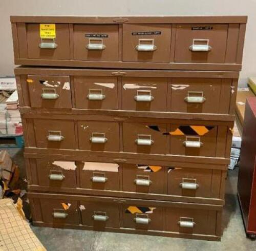 DESCRIPTION: (5) 4-DRAWER CABINETS WITH CONTENTS OF PIPE CLAMPS LOCATION: SHOWROOM 2 QTY: 5