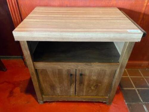 30" LAMINATE WOOD TV STAND.