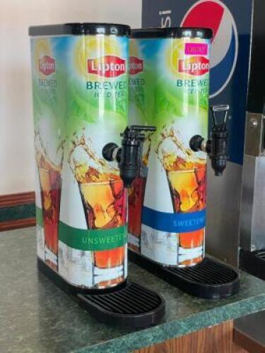 (2) - 3.5 GAL. NARROW TEA DISPENSERS