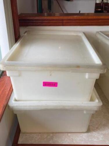 (2) - FULL SIZED INGREDIENT BINS WITH LIDS