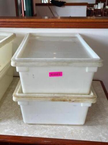 (2) - FULL SIZED INGREDIENT BINS WITH LIDS