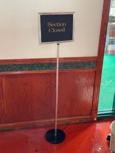 SECTION CLOSED PEDESTAL SIGN