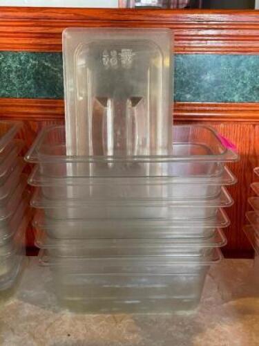 (6) - 1/3 INGREDIENT INSERTS WITH ASSORTED LIDS
