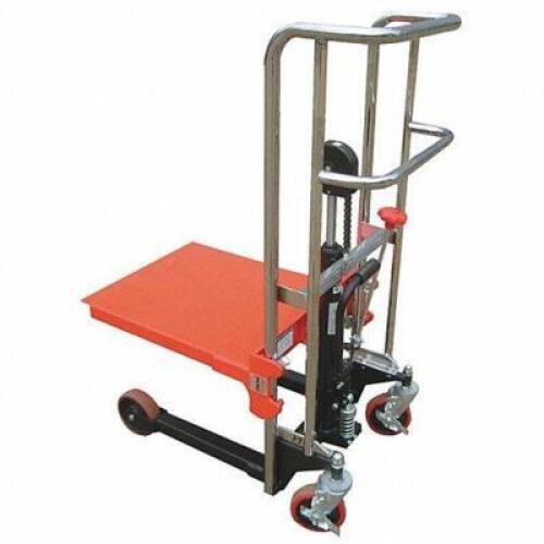 DESCRIPTION: (1) PORTABLE MANUAL PLATFORM LIFT BRAND/MODEL: DAYTON #4ECW8 RETAIL$: $855.76 EA SIZE: 880 LB CAPACITY QTY: 1