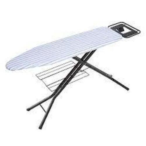DESCRIPTION: (1) 4 LEG HD PLASTIC TOP IRONING BOARD WITH REST BRAND/MODEL: HONEY CAN DO #15V256 RETAIL$: $74.44 EA SIZE: 64"X15" QTY: 1