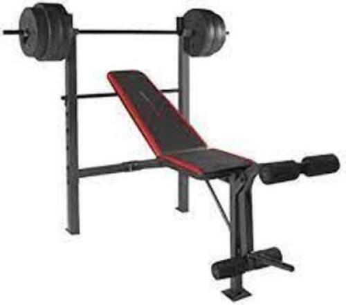 DESCRIPTION: (1) COMBO BENCH WITH 90 LB WEIGHT SET BRAND/MODEL: CAP STRENGTH #FMS-CS90 RETAIL$: $246.00 EA QTY: 1
