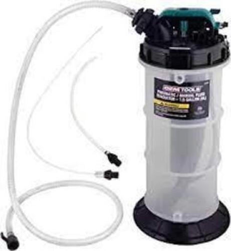 DESCRIPTION: (1) PNEUMATIC/MANUAL FLUID EVACUATOR BRAND/MODEL: OEMTOOLS #24937 INFORMATION: WHITE RETAIL$: $117.99 EA SIZE: 1.5 GAL QTY: 1