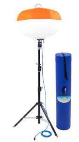 DESCRIPTION: (1) TEMPORARY JOB SITE LIGHT BRAND/MODEL: POWERMOON #444P63 INFORMATION: ORANGE RETAIL$: $2850.06 EA SIZE: 120V QTY: 1