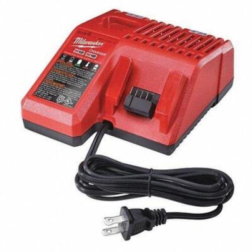 DESCRIPTION: (1) BATTERY CHARGER BRAND/MODEL: MILWAUKEE #23Y581 INFORMATION: RED RETAIL$: $88.13 EA SIZE: 12V/18V QTY: 1