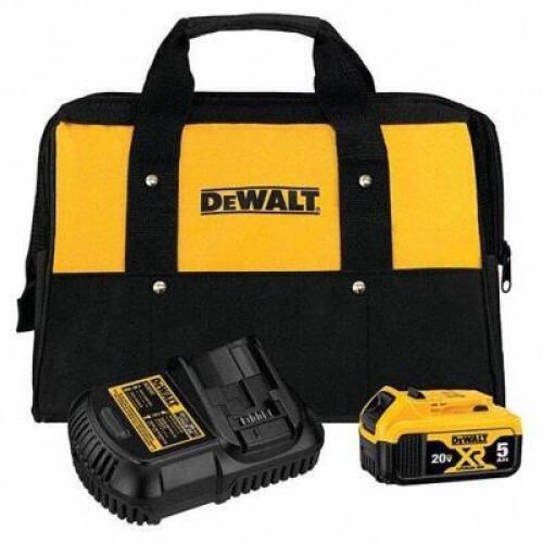 DESCRIPTION: (1) BATTERY AND CHARGER KIT WITH CARRY CASE BRAND/MODEL: DEWALT #437J76 INFORMATION: YELLOW CASE RETAIL$: $239.03 EA SIZE: 20V MAX*, LI-I