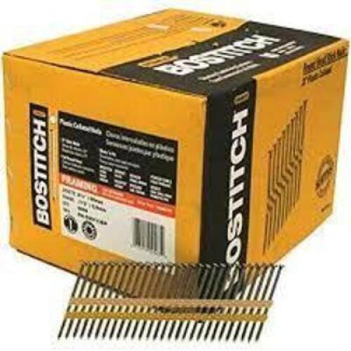 DESCRIPTION: (1) BOX OF FRAMING NAILS BRAND/MODEL: BOSTITCH #3HZG9 INFORMATION: STEEL RETAIL$: $94.86 TOTAL SIZE: 2-3/8", 5000 COUNT QTY: 1