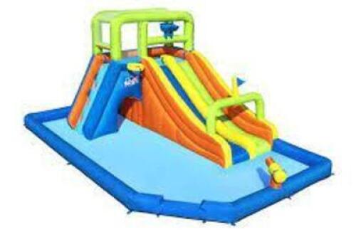 DESCRIPTION: (1) WILD TIDE MEGA WATER PARK INFLATABLE BRAND/MODEL: BESTWAY #53368E RETAIL$: $374.99 EA SIZE: 20' X 12' QTY: 1