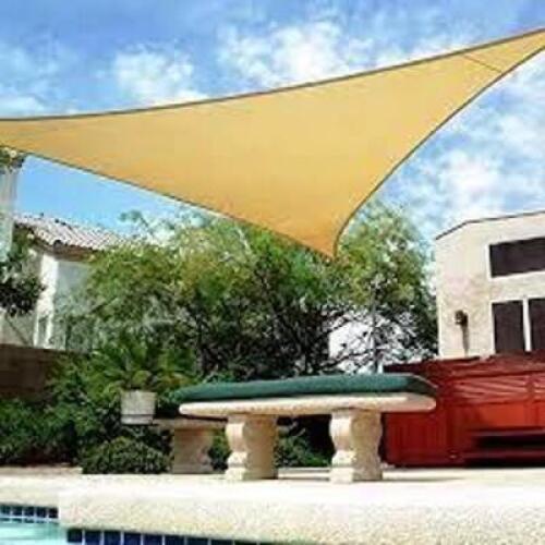 DESCRIPTION: (1) UV LIGHT PROTECTION SUN SHADE BRAND/MODEL: SHADE SAIL INFORMATION: BROWN RETAIL$: $40.00 EA SIZE: 16X16 QTY: 1