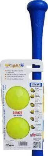DESCRIPTION: (1) PLASTIC BASEBALL AND BAT COMBO BRAND/MODEL: BLITZBALL RETAIL$: $13.07 EA QTY: 1