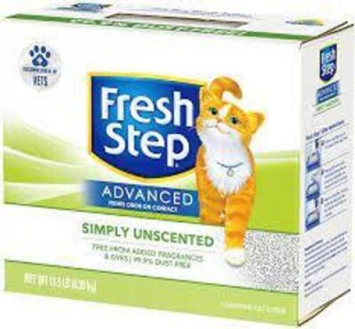 DESCRIPTION: (1) BOX OF CAT LITTER BRAND/MODEL: FRESH STEP RETAIL$: $14.00 EA SIZE: 25 LB QTY: 1
