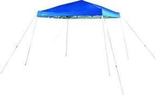 DESCRIPTION: (1) SLANT LEG INSTANT CANOPY BRAND/MODEL: OZARK TRAIL INFORMATION: BLUE RETAIL$: 55 SIZE: 10X10 QTY: 1