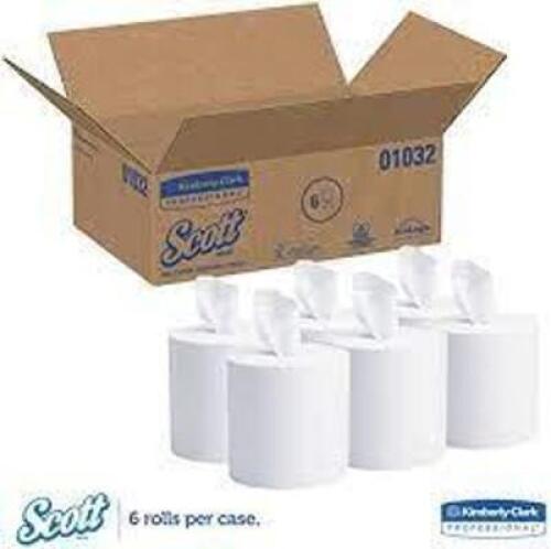 DESCRIPTION: (1) CASE OF (6) ROLLS OF CENTER PAPER TOWELS BRAND/MODEL: SCOTT #0103210 RETAIL$: $61.99 EA QTY: 1
