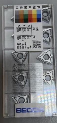 DESCRIPTION: (40) WNMG432 CARBIDE TURNING INSERTS BRAND/MODEL: SECO NMG432-M5 RETAIL$: $18.70 PER INSERT QTY: 40