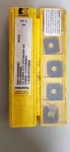 DESCRIPTION: (20) SDET CARBIDE MILLING INSERT BRAND/MODEL: KENNAMETAL 2458920 RETAIL$: $27.53 PER INSERT QTY: 20