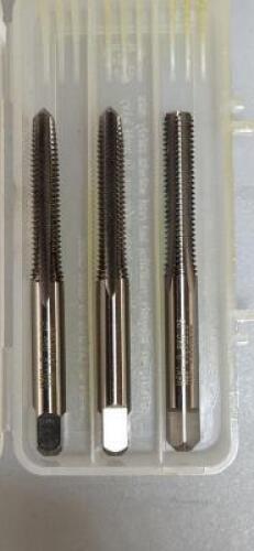 DESCRIPTION: (3) METRIC COARSE HSS TAP SET BRAND/MODEL: HERTEL 02385672 RETAIL$: $28.93 EA SIZE: M6x1.00 QTY: 3