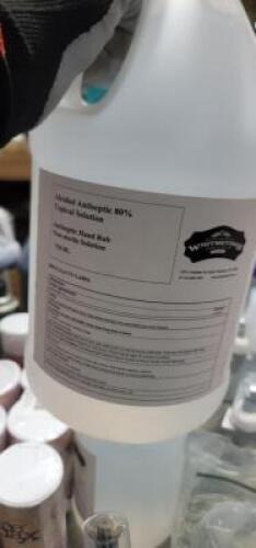DESCRIPTION: (2) ALCOHOL ANTISEPTIC BRAND/MODEL: TOPICAL SOLUTION HAND RUB INFORMATION: 0.8 RETAIL$: $40.00 EA SIZE: 1 GALLON QTY: 2