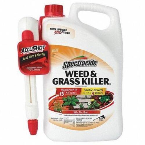 DESCRIPTION: (1) READY TO USE GRASS AND WEED KILLER BRAND/MODEL: SPECTRACIDE #36WG58 RETAIL$: 27 SIZE: 1.33 GAL QTY: 1