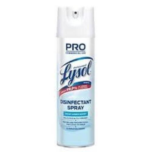 DESCRIPTION: (5) DISINFECTANT SPRAY BRAND/MODEL: LYSOL PRO COMMERCIAL RETAIL$: $10.000 EA SIZE: 19 OZ QTY: 5