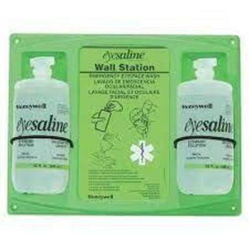 DESCRIPTION: (1) EYEWASH WALL STATION BRAND/MODEL: EYESALINE RETAIL$: $62.00 EA QTY: 1