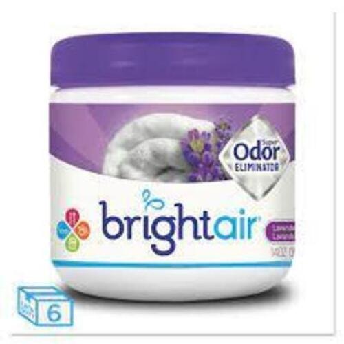 DESCRIPTION: (4) DEODORIZER ODOR ELIMINATOR BRAND/MODEL: BRIGHT AIR #20AN18 INFORMATION: LAVENDER AND FRESH LINEN RETAIL$: 13 SIZE: 14 OZ QTY: 4