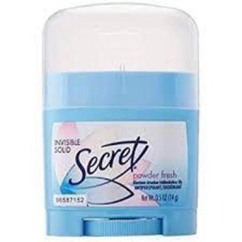 DESCRIPTION: (12) TRAVEL SIZE DEODORANT BRAND/MODEL: SECRET INFORMATION: POWDER FRESH RETAIL$: $1.56 EA SIZE: 0.5 OZ QTY: 12