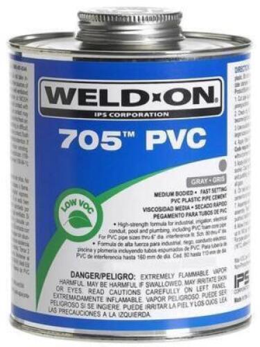 DESCRIPTION (3) INDUSTRIAL GRADE CEMENT BRAND/MODEL WELD-ON 705 ADDITIONAL INFORMATION RETAILS FOR $35.05 SIZE 1 QT THIS LOT IS SOLD BY THE PIECE QTY