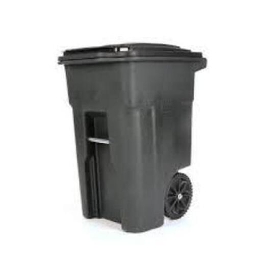 DESCRIPTION: (1) WHEELED GARBAGE CAN BRAND/MODEL: TOTER INFORMATION: BLACK RETAIL$: $150.00 EA SIZE: 48 GALLON QTY: 1