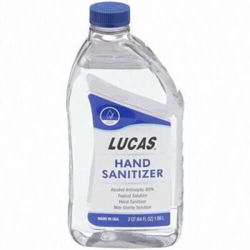 DESCRIPTION: (2) HAND SANITIZER BRAND/MODEL: LUCAS OIL PRODUCTS #60FG52 RETAIL$: $42.80 EA SIZE: 64 OZ QTY: 2