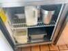 DESCRIPTION: KRATOS THREE DOOR REFRIGERATED PIZZA PREP TABLE W/ RISER SHELF AND HEAT LAMP BRAND / MODEL: KRATOS 69K-762HC ADDITIONAL INFORMATION 115 V - 7