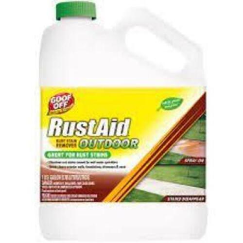 DESCRIPTION (2) RUST STAIN REMOVER BRAND/MODEL GOOF OFF RUST AID ADDITIONAL INFORMATION RETAILS FOR #38.55 SIZE 1 GALLON THIS LOT IS SOLD BY THE PIECE