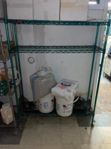 DESCRIPTION: 48" X 18" THREE TIER WIRE SHELF ADDITIONAL INFORMATION CONTENTS ARE NOT INCLUDED SIZE 48" X 18" X 65" LOCATION: BASEMENT QTY: 1