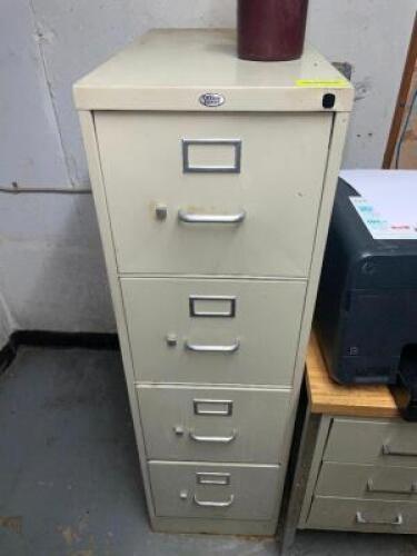 DESCRIPTION: FOUR DRAWER METAL FILE CABINET LOCATION: BASEMENT QTY: 1