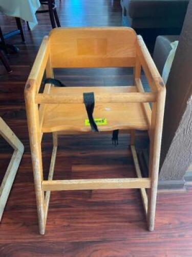 DESCRIPTION: WOODEN HIGH CHAIR LOCATION: SEATING QTY: 1