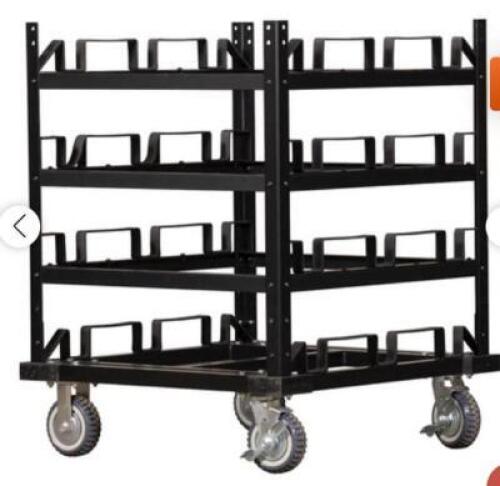 DESCRIPTION: (1) WAREHOUSE POST CART BRAND/MODEL: CROWD CONTROL #SCART-12 INFORMATION: BLACK RETAIL$: $419.95 EA SIZE: 12 POST QTY: 1