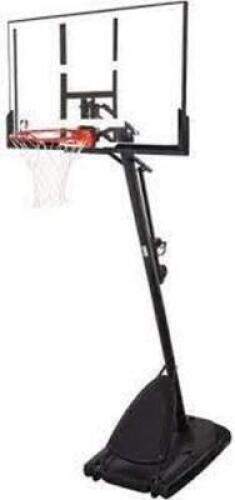 DESCRIPTION: (1) PORTABLE BASKETBALL HOOP BRAND/MODEL: SPALDING RETAIL$: $1,699.00 EA SIZE: 54" QTY: 1
