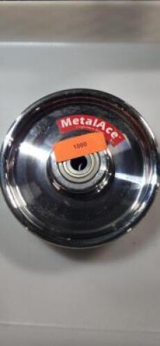 DESCRIPTION: (1) 4140HT UPPER WHEEL FOR ENGLISH WHEEL BRAND/MODEL: METAL ACE MA3- UPPER RETAIL$: 325 SIZE: 3" w 8" DIA QTY: 1