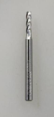 DESCRIPTION: (5) SOLID CARBIDE SQ END MILL BRAND/MODEL: HERTEL 88245972 RETAIL$: $10.71 EA SIZE: 3/32" 3/8" LOC 1/8" SD QTY: 5