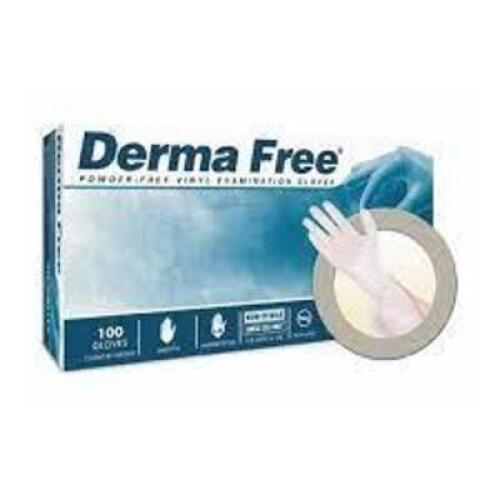 DESCRIPTION: (4) BOXES OF (100) POWDER FREE VINYL EXAMINATION GLOVES BRAND/MODEL: MICROFLEX DERMA FREE #DF-580L RETAIL$: $15.49 EA SIZE: LARGE QTY: 4