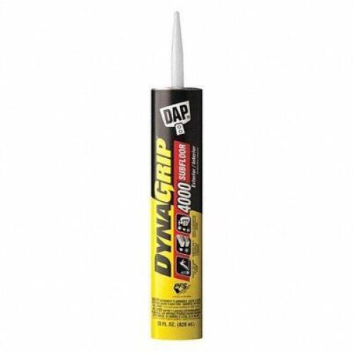 DESCRIPTION (4) TAN SUBFLOOR AND DECK ADHESIVE BRAND/MODEL DAP #2KVJ8 ADDITIONAL INFORMATION RETAILS FOR $4.24 EA SIZE 28 FL OZ THIS LOT IS SOLD BY TH